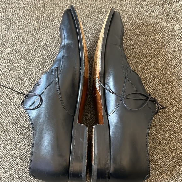 Boss Hugo Boss Mens Lace Up Wing Tip Oxford Black Leather Shoes 9 - Picture 11 of 15